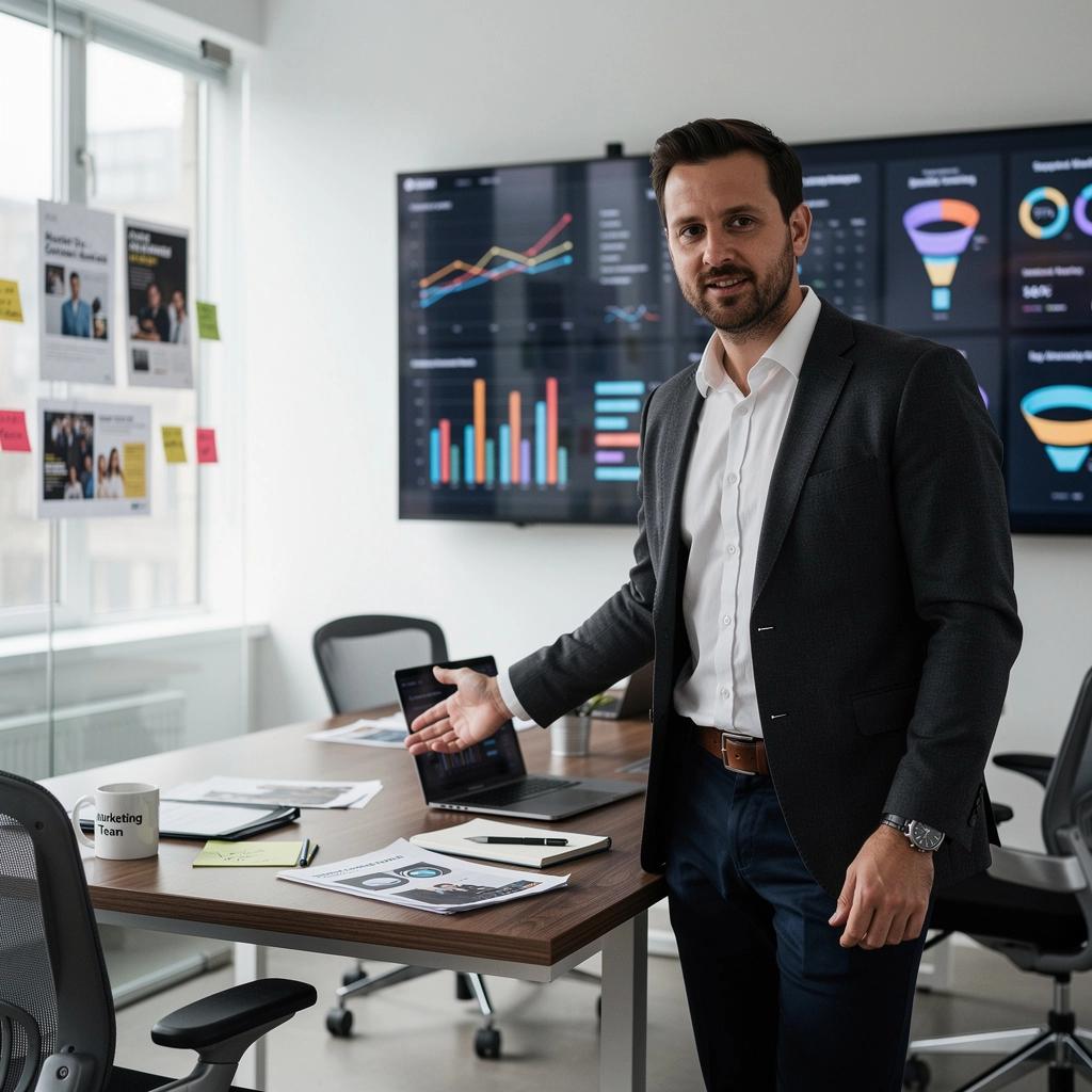 Ein kreatives Brainstorming-Meeting in einem modernen Büro